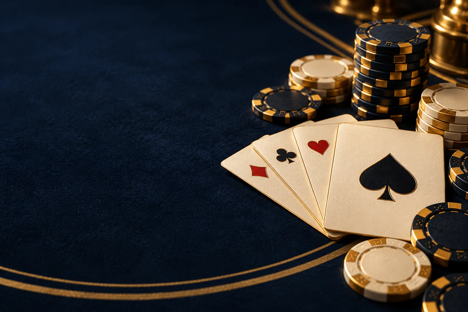 Kart oyunları temalı casino görseli